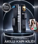 Novarex Pro Akıllı Kapı Kilidi – Yüz Tanıma, Parmak İzi, Şifre, Kart ve Tuya Uygulama Destekli