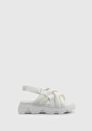 Beyaz Kız Çocuk Düz Sandalet
