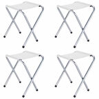 FUNKY CHAIRS 600D Oxfort Lüks Kumaş, 500 gr, Katlanabilir Kamp,Piknik,Balıkçı Taburesi - 4 Adet