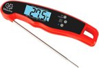 Dijital Hızlı Okunan Mutfak Termometresi - Mıknatıslı, Katlanabilir, Arkadan Aydınlatmalı Ekran, 240° Dönebilen Prob, -50°C-300°C Aralığı