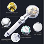 Su Tasarruflu 360 Derece Dönebilen Turbo Pervaneli Fitreli Tazyikli Duş Başlığı Yüksek Basınçlı