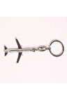 Yenihayat Uçak Figürlü Çelik Anahtarlık-renk Metalik