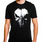 Alfa Punisher Siyah Baskılı Tişört