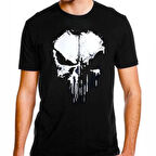 Alfa Punisher Siyah Baskılı Tişört