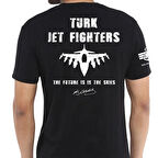 Alfa Jet Fighters Baskılı Tişört Siyah