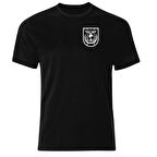 Alfa TSK Küçük Logo Sırtta Bayrak Siyah Baskılı Tişört