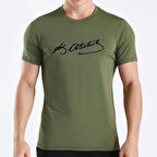 Alfa Atatürk İmza Baskılı Tişört Siyah