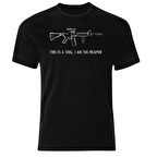 Alfa Tüfek Silüet Baskılı Tişört