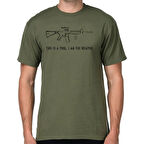 Alfa Tüfek Silüet Baskılı Tişört