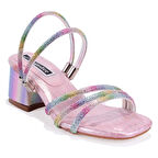 Dagoster DJA76-ASK16 Gökkuşağı Ortopedik  Kız Çocuk Abiye Ayakkabı