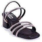 Dagoster DJA76-ASK16 Siyah Ortopedik  Kız Çocuk Abiye Ayakkabı