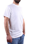 Dagoster DMG23-211520 Beyaz Günlük Bisiklet Yaka Erkek Tişört