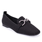 Dagoster DZA07-1095213 Siyah Triko Günlük Babet Kadın Ayakkabı