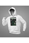 Controller Viiper Baskılı Unisex Hoodie, Oversize Vaalorant Sweatshirt