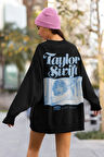 Şarkıcı Taylor Swift Baskılı Unisex Oversize Tasarım Sweatshirt