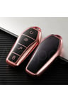 BYD Atto 3 Seal U Anahtar Parlak TPU Anahtar Kılıfı (Rose- 1 Adet)