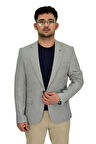 Erkek Gri Tek Spor Ceket Çift Yırtmaçlı BGL-ST04465
