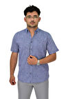 Erkek Pamuklu Yazlık Kısa Kol Gömlek 9664 BGL-ST04595