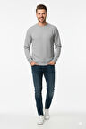 Erkek Sıfır Yaka Selanik Sweatshirt Regular Kalıp BGL-ST04870
