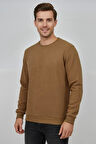 Erkek Sıfır Yaka Selanik Sweatshirt Regular Kalıp BGL-ST04870