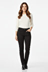 Kadın Siyah Kanvas Likralı Pantolon BGL-ST04889