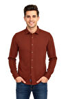 Erkek Kışlık Silim Fit Kaşkorse Dokuma Gömlek BGL-ST04935