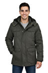 Erkek Spor Kanvas Kapüşonlu Parka M2665 BGL-ST04959