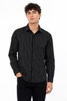 Erkek Spor Silim Fit Çizgili Yazlık Gömlek BGL-ST05380