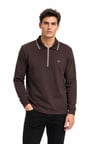 Erkek Mevsimlik Spor Polo Yaka Fermuarlı Sweatshırt BGL-ST05468