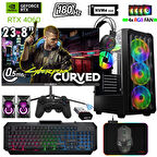 Xaser Thunder x190 i5 14400F 32GB DDR5 Ram 2TB M.2 NVMe SSD 8GB RTX4060 23.8" 180Hz Oyuncu Bilgisayarı