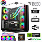 Xaser Queen X10 Ryzen 7 9800X3D 64GB Ram 2TB M.2 NVMe SSD 16GB RTX5080 Sıvı Soğutmalı Oyuncu Bilgisayarı