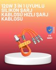 Çinko Alaşımlı Uçlu 120 w Şarj Kablosu – Dolaşmaya Dayanıklı 1,2 m Usb Kablo