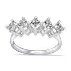 G Renk 0.85 Karat Pırlanta Beştaş Yüzük