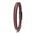 Erkek Deri Örgü Çelik Bileklik