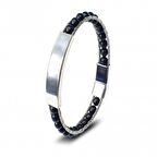 Erkek İsim Yazılabilir Çelik Halat Ve Doğal taş Bileklik