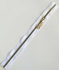 Başlıklı Fermuar 40 cm Light Gold Metal Beyaz