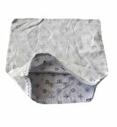 Fermuarsız 38x38 cm Dikilmiş Astar Açık Gri PC Desen