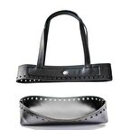 Suni Deri İkili Çanta Aparatı Siyah Renk