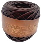 Koyu Kahve Renk Maccaroni Deri İp