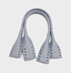 Gerçek Deri Kısa Pelikan Model Çanta Sapı Gri Renk