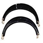 Halkalı Siyah Akrilik Mermer Desen Çanta Sapı