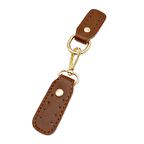 Suni Deri Taba Çift Kat Dikişli Kancalı Kilitli Böce Light Gold Metalli