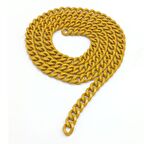 Renkli Metal Zincir Hardal Sarı 120 Cm