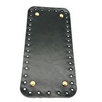 Gerçek Deri Siyah 25X12 cm Dikdörtgen Light Gold Metalli Çanta Tabanı