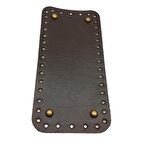 Gerçek Deri Koyu Kahve 25X12 cm Dikdörtgen Antik Metalli Çanta Tabanı