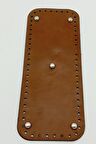Suni Deri Taba Renk 30X12 cm Dikdörtgen Çanta Tabanı (Gümüş Aparatlı)