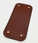 Suni Deri Bordo Renk 25X12 cm Dikdörtgen Çanta Tabanı (Light Gold Aparatlı)