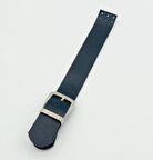 Tek Kat 18 Cm Suni Deri Lacivert Kapak Gümüş Metal