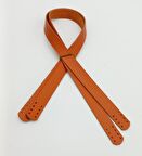 Turuncu Taba Renk Gerçek Deri 70X2 Cm Çift Sap