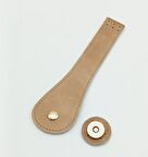 Gerçek Deri Armut Model Kapak Vizon Light Gold Metalli